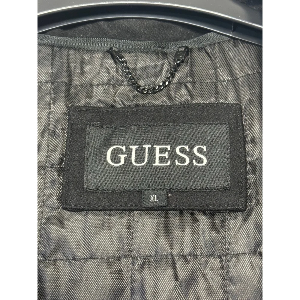 Men's GUESS Wool Black Military & Field Style Jacket XL